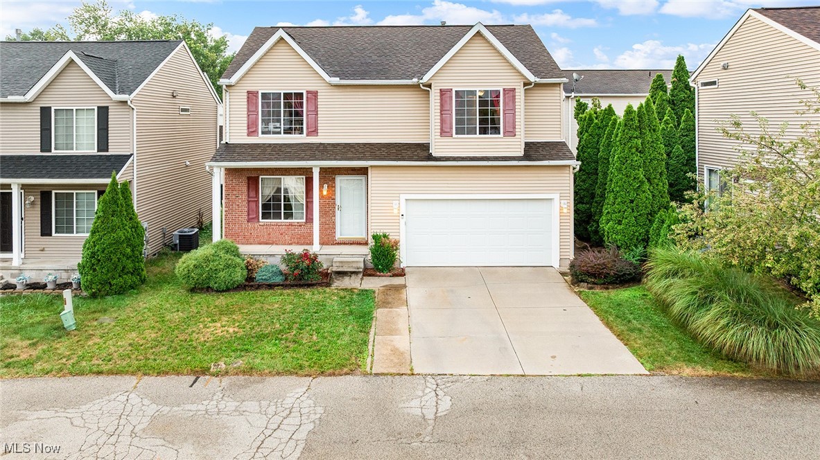 Welcome to 3134 Shelton Dr., a charming 4-bedroom, 2.5-bath Colonial featuring an attached 2-car garage. Inside, you’ll find a spacious dining room with light carpeting that opens seamlessly into a large eat-in kitchen. The kitchen includes vinyl flooring, oak cabinetry, appliances, and a sliding glass door leading to the back patio. The cozy family room features a gas fireplace and light carpet, creating a warm and inviting atmosphere. Upstairs, you’ll find four generously sized bedrooms, including a large primary suite with its own private bath. A second-floor laundry room adds convenience to everyday living. The full basement offers plenty of space and is ready to be finished to suit your needs—whether that's a home gym, media room, or additional living area.The roof was replaced in 2013. Located just minutes from Akron, North Canton, and Mogadore, this home is in a prime spot. You'll enjoy easy access to grocery stores, fitness centers, metro parks, and you're only 10 miles from the Akron-Canton Airport. Plus, the low-maintenance yard makes upkeep a breeze. Don't miss your chance to own this well-located and spacious home!