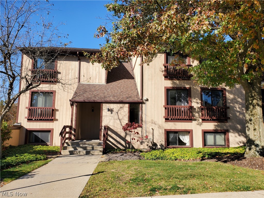 An incredible opportunity to own this stylish condo with an open floor plan and large windows, which allow for an abundance of light. Spacious great room offers sliders to a large deck and features lovely views to enjoy the seasons. Kitchen has plenty of cabinet and counter space and includes stainless steel refrigerator, stove, dishwasher, and stove vent (6 years young). This condo features authentic vintage hardwood floors and both baths were recently updated to include new vanities, commodes, lighting, mirrors and flooring. The main bedroom is spacious and offers a full, updated bath and huge 9' x 6' walk in closet. This condo also features private laundry and 1 car garage. Lots of closet space for all of your treasures. Convenient location is in close proximity to shopping, restaurants, Rt. 271/Rt. 8/Ohio Turnpike and the Cuyahoga Valley National Park. Condo amenities include a community garden, indoor/outdoor pools and tennis courts. "Other Room" is the main bedroom walk