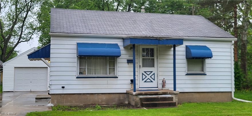 Clean 2 bedroom 1 bath ranch starter or retirement home. Detached 1 car garage.