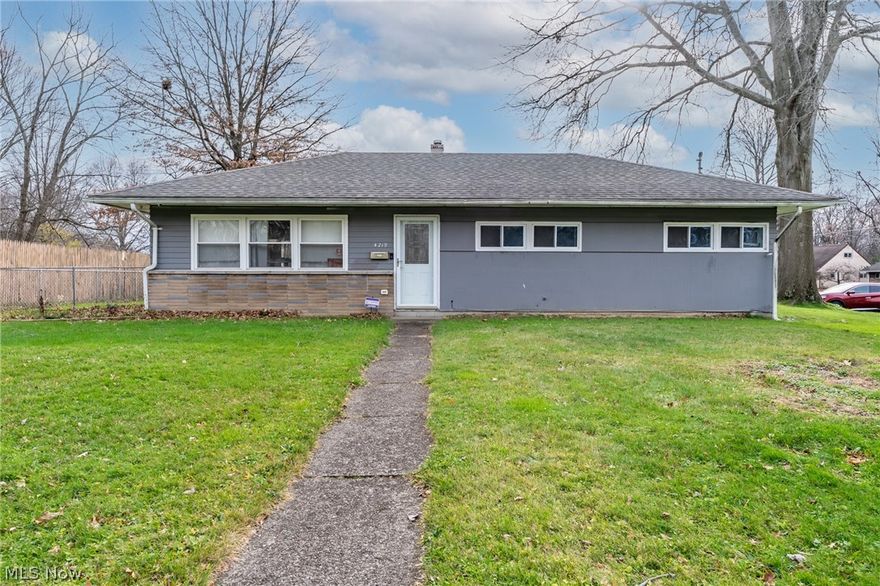 Adorable 3 bedroom 1.5 bath home in Austintown. All Appliances, including washer and dryer stay. This is all one floor living with first floor laundry. Large corner lot. Security system stays...no subscription fees. Call for your private showing.
