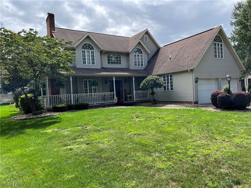 Beautiful North Dover home located near the park and schools. Plenty of outdoor living space including wraparound porch, patios and a deck with awning. Enjoy the spacious eat in kitchen with lots of cupboards and tile flooring. Formal dining room ideal for holiday gatherings plus large family room with fireplace. 1st floor office makes working from home easy, first floor laundry. 4 bedrooms upstairs, Master has private bath. Finished lower level with exercise room. Dont miss this opportunity to own this beautiful home! Minustes to I-77, shopping and Starbucks!!