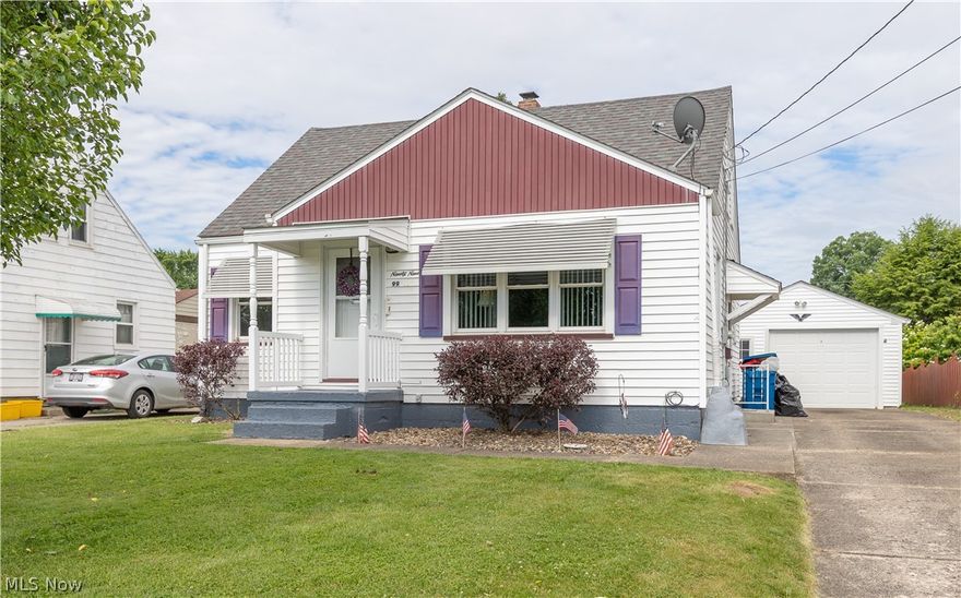 Come check out this cute 3 bedroom, 2 bath Cape Cod in Struthers. Home features a newer roof, hardwood floors throughout, 100 amp updated electrical service, glass block windows in basement, newer windows throughout whole home, nice covered concrete patio, and a 1 1/2 car garage.
