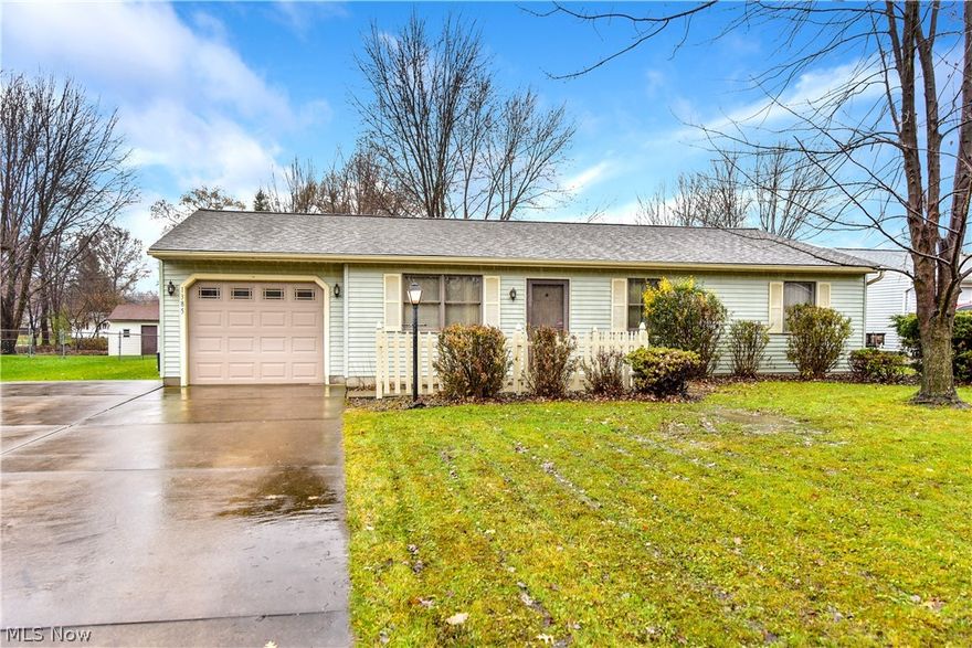 Pride of ownership in this 3 bedroom ranch slab home. Walk-in to the large living room area with wood ceilings, carpeted floors, double Anderson windows, and mounted tv to stay. Kitchen has vinyl tile floors, moveable island, skylight, wood ceilings, plenty of cabinets, pantry, all appliances to stay, and large eat-in kitchen area. Off of the eat-in kitchen walk into a large sunroom a with carpet floors, ceiling fan, has heat and cooling, and door leading to the backyard. Laundry room with washer and dryer to stay, coat closet, and utility tub. Master bedroom with wall of closet area, carpet floors, wood ceilings, mounted tv to stay, and door leading to full bath. 2 more bedrooms with wood ceilings, carpet floors and double closets. The full bath has been updated with tile floors, linen closet, and skylight. 1 car garage with newer garage door with door opener and man door. Concrete driveway with extra parking. Newer A/C, 200 electric services, 3-dimensional roof, and vinyl siding. Hom