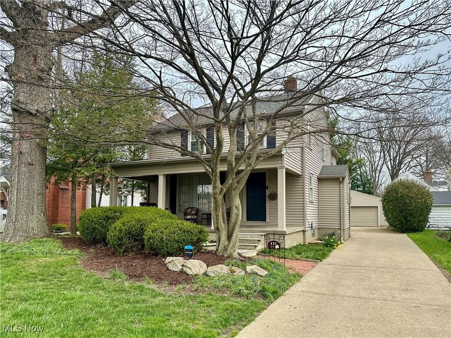 Fall in love with this charming 3 bedroom, 1.5 bath two-story home nestled in a desirable neighborhood, just a short walk from both the high school and intermediate school. This move-in-ready gem boasts beautiful hardwood floors, elegant arched doorways, spacious rooms and timeless details throughout. The first floor welcomes you with a large living room, a dining room and a fantastic kitchen featuring newer cabinetry, granite countertops and abundant workspace. The generously-sized family room offers flexibility - perfect for watching TV, entertaining, studying or working. It's a versatile space that could be configured to fit your needs. Seamlessly transition to outdoor living through the slider to the brick paver patio and garden. Upstairs, discover an oversized primary bedroom with direct access to the main bath, alongside two additional well-appointed bedrooms. Ample closet and storage space abound here. Outside, enjoy the charming patio, cute garden area, a detached two-car garage and a covered front porch for relaxing on a summer evening. Peace of mind is included with a one-year home warranty. This house perfectly blends classic charm and modern comfort, making it the ideal place to put down roots.