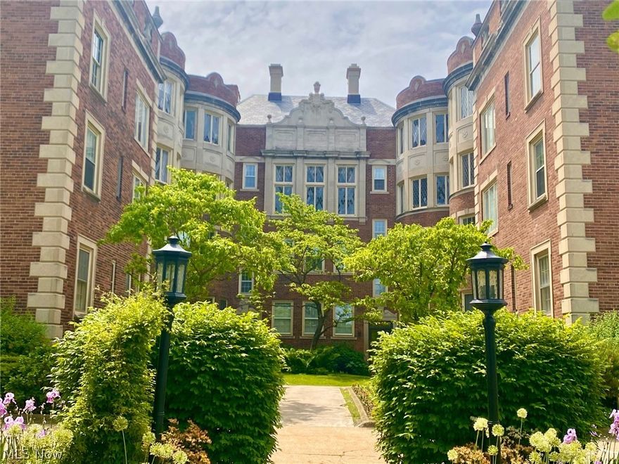 Three-bedroom, two-bath condo with elevator in a boutique building with just 26 units.  Prominent architect, Alfred Harris designed this building with luxury in mind.  Harris also designed Moreland Courts. One enters the home through an elegant foyer, with an ample closet. To the left is a large oval shaped living room which boasts a wall of curved leaded glass windows which bathes the room in sunlight. The room features a gas fireplace and hardwood floors.  Opposite the living room is a spacious dining room, which is adjacent to the kitchen. The kitchen has a Bosch dishwasher, stainless steel appliances, Corian countertops and vintage 1950s refinished metal cabinets. The interior doors in the home feature an eight-panel design. Down a curved hallway are 2 bedrooms and a shared bathroom.  The hallway boasts multiple closets and ends at a master bedroom which has its own private bathroom. Toto bath fixture and faucets. and designer lighting throughout. Professionally painted and move in ready. This is the largest floor plan in the building.  
Owner open to renting at $2,500 a month. While there are washing machines and dryers in the building, you can install your own in the unit.  Additionally, central air can be installed. There is a one dedicated space in the heated garage plus additional parking unreserved.  Direct access to elevator off third floor unit. HOA fee includes heat and water. The Van Aken/Blue Line Rapid transit has a station less than a block away.