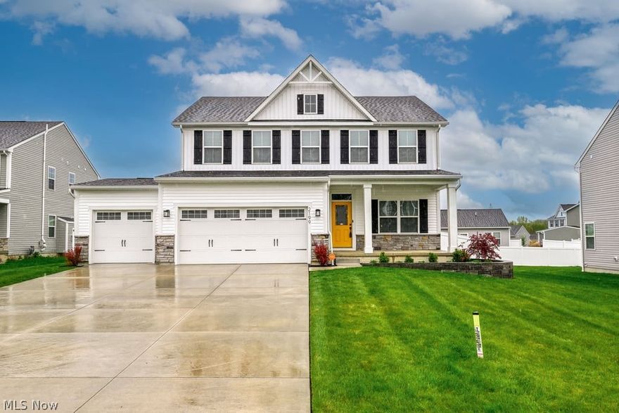 Spectacular two-story home located in the desirable Cranberry Creek neighborhood, offering stylish updates and truly move-in-ready living with great curb appeal, a manicured lawn, and beautifully maintained flower beds. A welcoming foyer opens to a versatile bonus room—perfect for a home office, playroom, or additional living space. The impressive great room features soaring 12-foot ceilings and an open-concept design that seamlessly connects the living, kitchen, and formal dining areas, all highlighted by luxury vinyl flooring.
The kitchen is designed for both function and style, featuring white cabinetry, granite countertops, a spacious 4x10 island, and a full appliance package including a smart 4-door french door refrigerator, range, dishwasher, and microwave—ideal for everyday living and entertaining. A convenient first-floor half bath and functional mudroom area off the attached garage add everyday ease.
Upstairs, a loft provides additional flexible space, along with three generously sized bedrooms, all equipped with ceiling fans. The primary suite offers a private retreat with a full bath featuring a double vanity, walk-in shower, and an expansive 7x15 walk-in closet. An additional full bath with soaking tub and a convenient second-floor laundry room (washer and dryer included) complete this level.
The finished lower-level recreation room adds even more living space with pool table included, along with a basement and utility area for storage. Outside, enjoy the covered front porch and a backyard designed for relaxation and entertaining, featuring a deck, patio, and vinyl-fenced yard.
Additional highlights include recessed lighting, updated fixtures, neutral décor, and a three-car attached garage. Situated on a cul-de-sac with sidewalks and conveniently located near expressways, shopping, and local colleges.
Don’t miss this exceptional opportunity—schedule your private showing today!