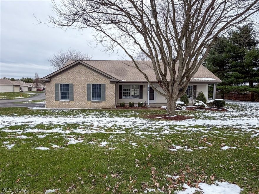 Location, location, location.  In the heart of Boardman, yet it's such a quiet neighborhood.  Close to everything you could possibly need and better yet, this detached unit offers condo living at its best! Enjoy the convenience of a ranch style, single family home, but with the benefits of condo living. This well cared for home features a large living room, eat-in kitchen plus a large dining room or office space/den. You can use this space however you want. All kitchen appliances, along with the washer and dryer, are included.  The master bedroom is extremely spacious and includes a full bathroom with a new toilet, a walk-in shower, and a huge walk-in closet with built-ins.  The second bedroom also has ample closet space.  The main bathroom also has a newer toilet. You can relax on your front porch or enjoy sitting in the enclosed back porch just off the kitchen.  This home has a first floor laundry just inside the back door as you enter through the garage.  Storage cabinets in the garage will convey with the home.  This home is move-in ready, but with a little bit of TLC, you can definitely make it your own.  (Home is being sold AS-IS) Enjoy peace of mind with an included 1 year home warranty.