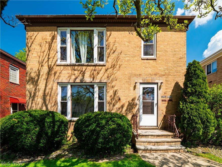 This well-maintained all-brick two-story duplex in Parma presents an excellent opportunity for both owner-occupants and investors. Each unit offers 2 bedrooms, 1 full bathroom, and over 1100 square feet of living space. The upper unit is currently tenant-occupied, while the lower unit is vacant and ready for immediate occupancy. The first floor unit has hardwood flooring through the family room, dining room, bedroom. The kitchen has been refreshed with a newer faucet, backsplash, and vinyl plank flooring. It also has a large bedroom with built-in storage for convenience and a built-in lit make-up mirror to make getting ready easy. The second bedroom has a private entrance to the back porch. Each unit includes appliances that are there to stay and a private covered rear porch/balcony. Additional features include a detached two-car garage, shared basement with a cedar closet, two designated storage lockers, and two laundry hookups. Major mechanicals, including furnace, AC, and hot water tanks, have been replaced within the past 10 years. Units have been freshly painted between tenants. Conveniently located near transportation, shopping, and local amenities, this property offers solid rental income potential in a desirable area. Come see today!