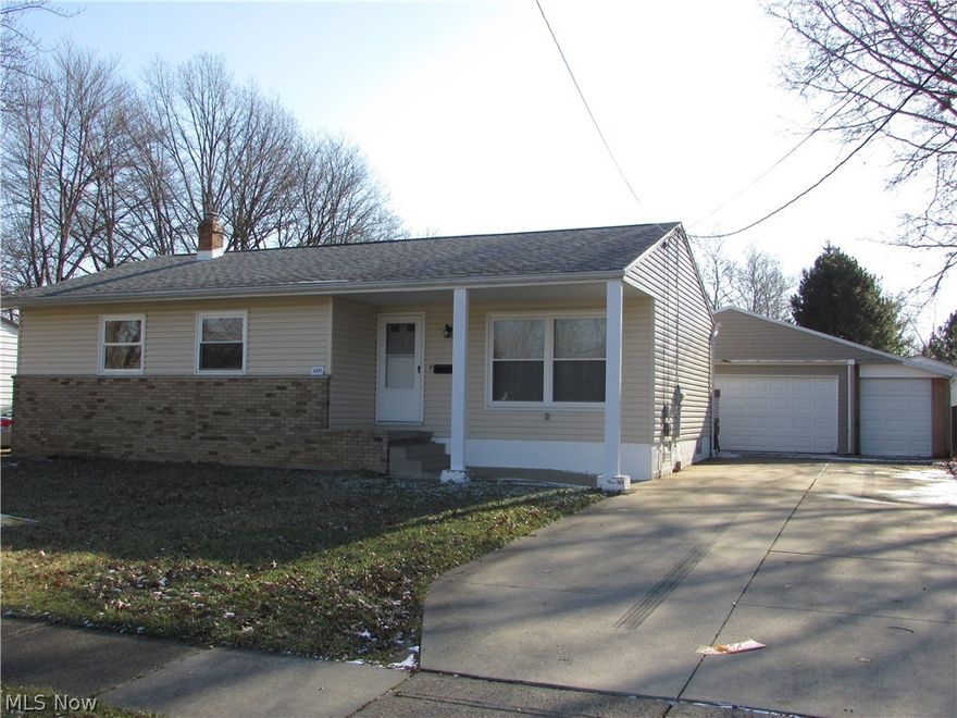 A wonderful Stow ranch right by the Maplewood Pool.  This home features a 50x22 garage that could fit up to 8 cars* if necessary.  The garage has its own power, water, multiple doors, and is heated.  A true "car guy's" dream.   The large living room has vaulted ceilings, and has a slider to the rear deck.  A galley kitchen has an eating area.  The basement is finished with a full bath.