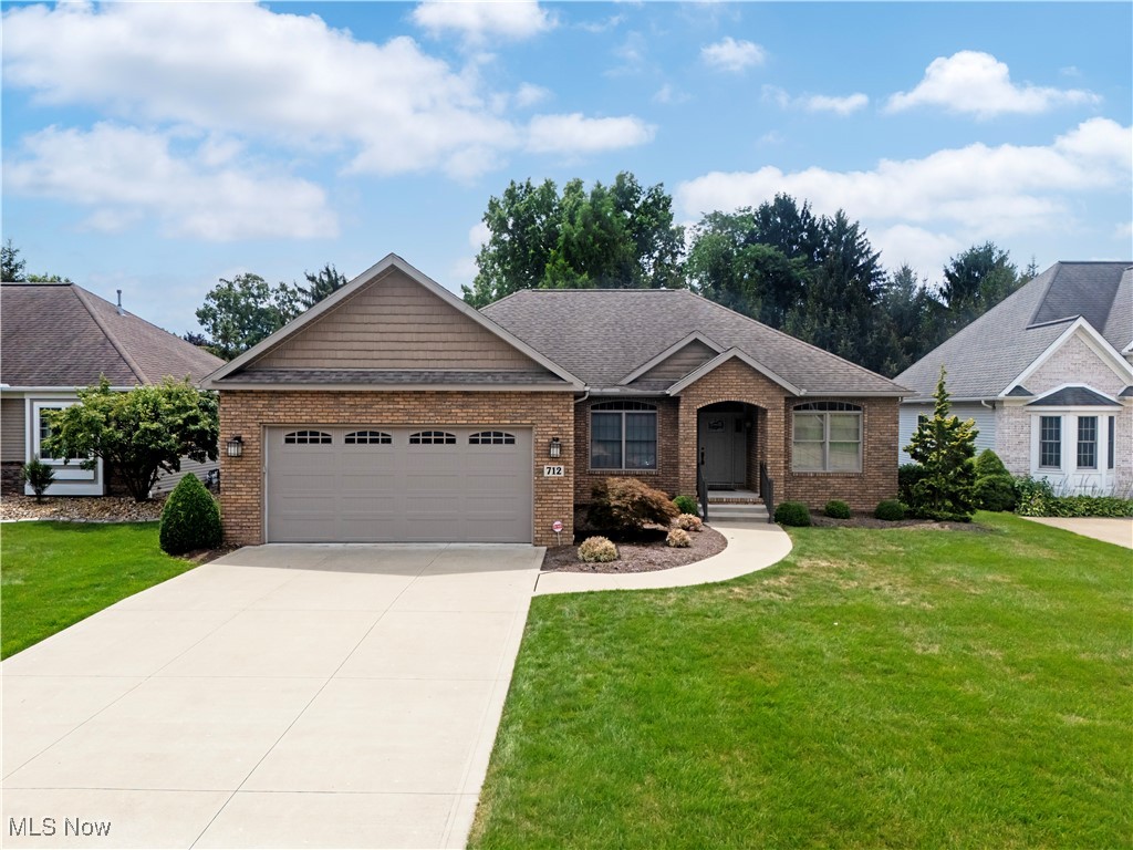 This beautiful custom built ranch home features 3BR and 2 bath. The open floor plan with kitchen and great room has hardwood floors. From the kitchen you can access the partially covered deck overlooking a nice backyard. The home also has a dining room. Large master bedroom with bath and walk in closet are on one side with 2bedrooms and a bath on the other side of the house. house has 1st floor laundry room, full basement and a 2 car garage all on a quiet cul-de-sac street. Contact your favorite realtor to view today.