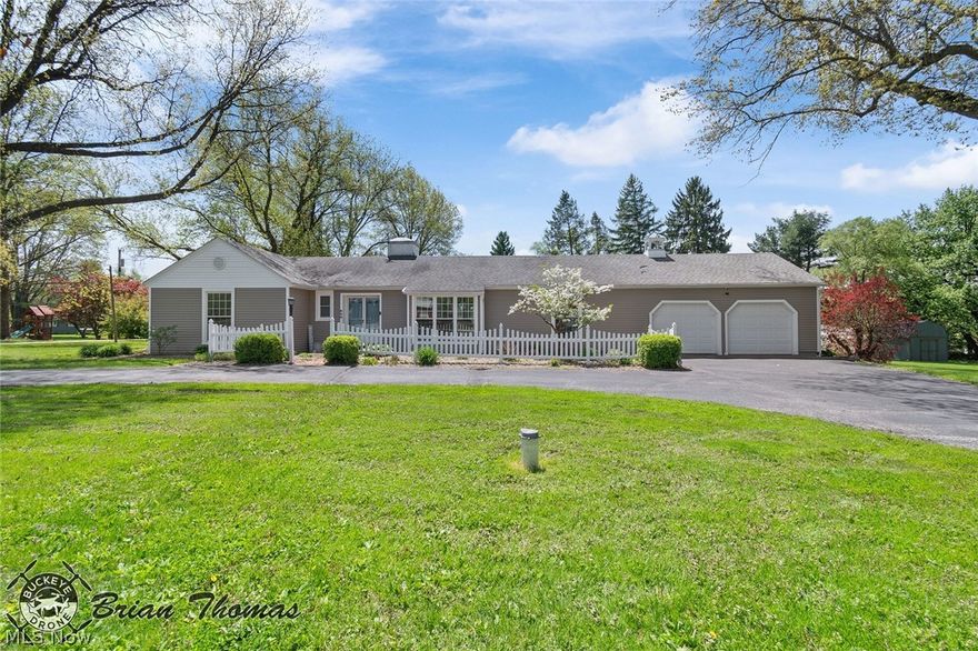 Enjoy summer living with this beautifully maintained ranch featuring an in-ground pool, situated on over an acre in Montgomery Township just outside of Ashland. Offering over 2,400 sq ft of main-level living space including a finished lower level, this property combines comfort, space, and outdoor enjoyment. The main level showcases a bright and inviting layout with a welcoming foyer and spacious living room! The living room features an electric fireplace and bay window allowing lots of natural light. Additionally, enjoy a four-season sunroom is connected to the living area, providing additional living space and views of the backyard pool area. The kitchen offers an eat-in bar, pantry, and ample cabinetry, opening to the dining area for a functional flow ideal for everyday living and entertaining. All Appliances Stay! The home features 4 bedrooms, including a primary suite with private bath, all conveniently located on the main level. The finished lower level adds even more versatility with a large recreation/family room, along with a utility room that includes laundry and additional storage space. Step outside to a backyard designed for relaxation and entertaining, complete with an in-ground pool, patio area, and vinyl privacy fencing, all surrounded by mature trees. A detached 14x34 storage outbuilding provides excellent space for storage, workshop, or hobby use. Additional highlights include a 2-car garage, circular driveway, brick patio with fire pit, central air, forced air heat pump, and numerous updates throughout. Located in Montgomery Township, this property offers a rare combination of indoor comfort and outdoor lifestyle—schedule your showing today.