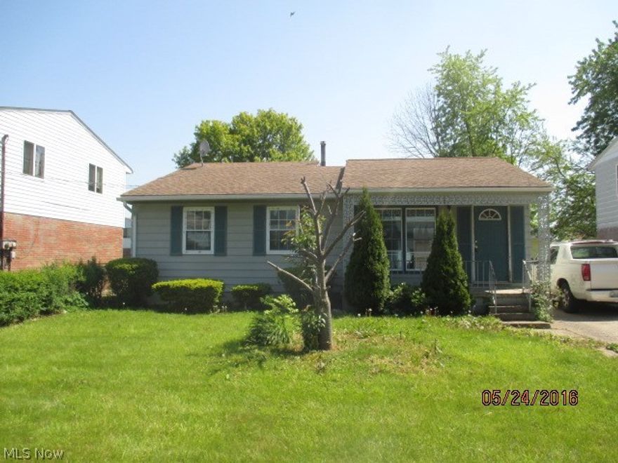 Vinyl sided ranch with full basement has great potential for the handy person looking for more room, side street location and local nearby area amenities.  Property offers lots of light in the living room, good sized kitchen with plenty of cabinet and counter top space. Lots of storage, appealing layout.  Deck in rear off kitchen is perfect for picnics and gatherings. Double car detached garage for the car buff.  Give this home your finishing work and make it into your own showplace! Property must be on the market 5 days prior to Seller reviewing any offers. Buyers responsible for own due diligence, property condition, sqft, tax, parcel data, property information and assumption of all City Point of Sale requirements/escrow/repairs. Broker is not liable or responsible to verify MLS data as it is reflective of public records. As is condition sale with no repairs from Seller.