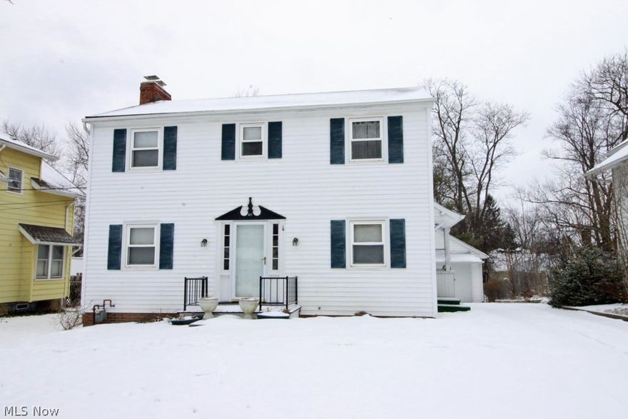 If you are looking for a spacious home with 4 bedrooms, here it is!! Great Investment Opportunity for a Rental Home. This one owner home has been in the family for many years. The front entry way boasts slate tile with an office off to the left of the foyer. To the back of the home is a generous sized living room that opens to the dining room. Both have hardwood flooring under the carpet. The living room has a large picture window overlooking the ample backyard. There is an enclosed porch off the dining room. The kitchen includes the gas range/oven and refrigerator. The second floor has 4 bedrooms all with hardwood flooring and a full bath with dual sink vanity. The 2nd floor hallway has hardwood flooring under the carpet. The home has vinyl siding and vinyl replacement windows. There is a 24x21 detached garage that offers lots of space for your vehicles. This home is being sold “as-is”. Transferring via Quit Claim Deed with No Warranties as to Title Issues.