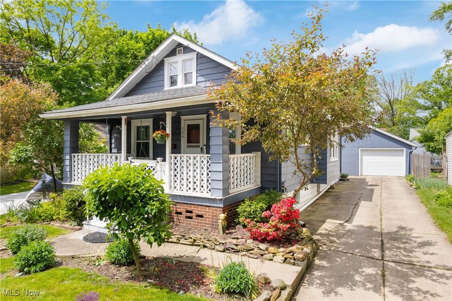 Charming and Full of Character, this home is a True Gem!  As you step inside this beautifully maintained home you'll notice timeless charm meets modern convenience. From the moment you enter, you’ll be welcomed by a spacious living room, filled with natural light and inviting warmth. The living area flows seamlessly into a generous dining room, highlighted by a graceful arched entryway, gorgeous built-in corner curio cabinets, and a full wall bench seat with built-in storage—perfect for both entertaining and everyday living. The kitchen is a delight for any home cook, offering abundant cabinet and counter space and comes fully equipped with appliances. Two comfortable bedrooms and a full bath complete the main level.  Upstairs, a spacious third bedroom or flexible bonus space awaits—ideal for a guest room, home office, or creative studio.  Outdoors, enjoy peaceful mornings on the cozy front porch, complete with a porch swing, or unwind on the back patio. The private backyard features partial fencing—great for entertaining or simply unwinding. An oversized one-car garage provides additional storage and functionality.  Meticulously cared for and truly move-in ready, this home offers a rare blend of character and functionality. Located just minutes from the expressway and close to your favorite stores, restaurants, parks, museums, college, etc. Recent improvements are many and include: windows, flooring, paint, hot water tank, roof (10y or so), vinyl fence, and much more!