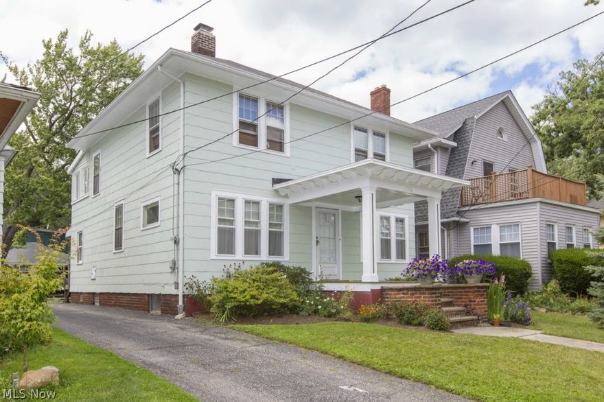 Fascinating American Foursquare has all the charm and more that you are looking for in a Lakewood home  *   Fabulous wood floors throughout, excellent / pleasing colors, huge eat-in Kitchen with custom cabinet doors plus formal Dining Room, custom fireplace mantle w/wood burning fireplace, BONUS 1st floor den/office w/2 sets of French doors, renovated period style full bath plus enclosed lower level half bath, enclosed 2nd level porch adds to the charm  *  Extensive renovation over the years plus current projects being completed *  Western end of Lakewood right near the Clifton bus line  *  Not one to be missed!