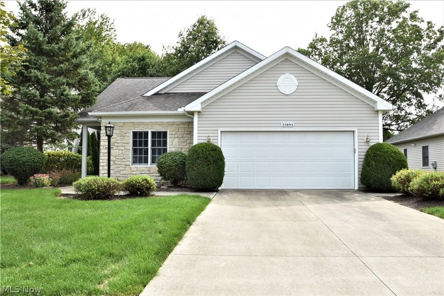 Welcome to fabulous, one-floor living in this 2-bedroom, 2-bath home in Avon Reserve at Summerhill! The neutral colors, excellent storage, and open floor plan are among this home’s inviting features. As you enter the foyer, to the right you will find a pleasing space that can be used as an office or den. Continue to the main living area where you will be welcomed into a dining area and spacious family room, highlighted by a cathedral ceiling. The family room also has a rough-in for a fireplace, which could be added by the new owner, if so desired. The kitchen boasts a large island with cabinets, considerable work space, loads of storage, and an attractive eat-in area accented by a bay window. The home’s two bedrooms are generous in size and include large closets and views to the backyard. The owners’ suite has an adjacent full bath. Enjoy the change of seasons from your enclosed porch with natural light from the pair of windows and slider to the backyard. A second full bath and conveni