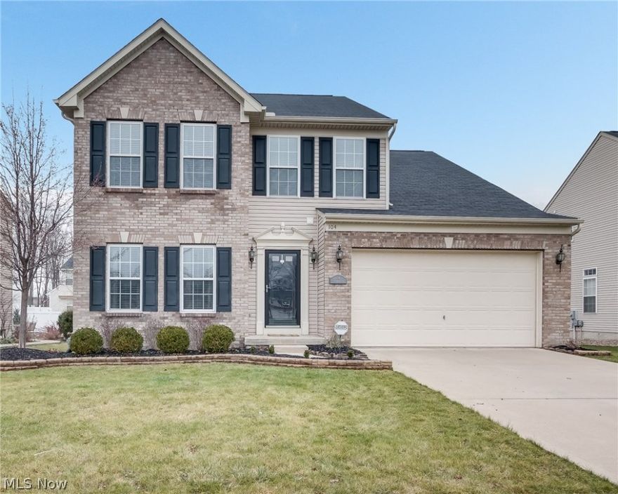 4 BR’s Got Charisma! Beautiful Brick/Vinyl Exterior invites you to come on in! Foyer w/hardwood flooring has custom Coat Wall perfect for you & your guests. Office has French Doors, Wainscoting & Carpet. Custom Niche accents the hall leading to Living rm w/corner fireplace & ceiling fan. Open kitchen offers ceramic flooring, center island w/pendant light, glass tile backsplash. Stainless Stove, Dwasher & Micro stay. Bright morning room w/vaulted ceiling & sliders to rear 16x16 deck. 1st floor laundry next to pantry. Guest bath w/chair rail trim. Large Master Suite w/vaulted ceiling leads to master bath. Soaking Garden Tub, double bowl sinks are a bonus. 2 additional bedrooms & full bath too! Lower level includes 20x18 Family Rm, 14x14 Play Area, separate 18x11 storage rm & mechanical room. Beautiful landscaping surround the entire home. Nicely Upgraded. Make the “Insbrook Model” your home. Sq ft doesn’t include Lower Level.