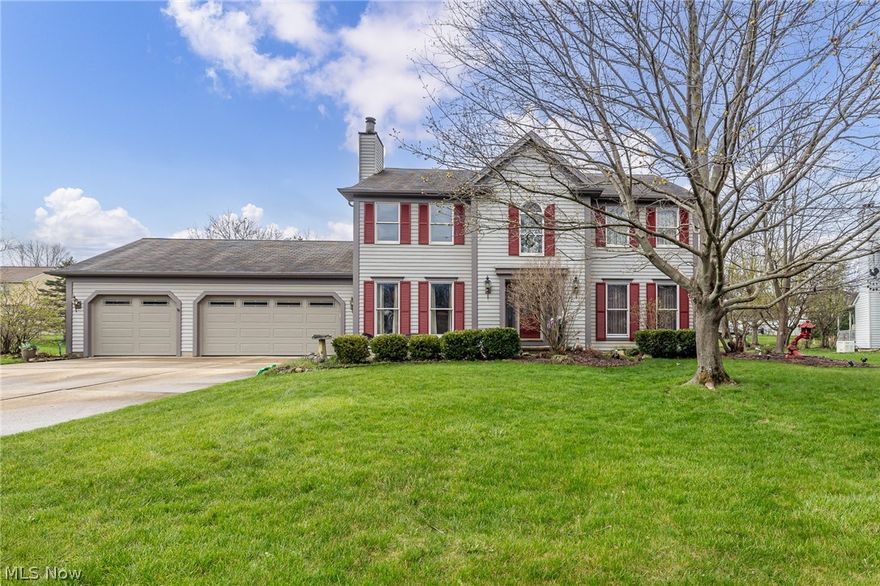 Welcome home to this beautifully maintained one owner colonial in a cul-de-sac! This spacious and thoughtfully designed home offers comfort, style, and functionality perfect for modern living. The cozy family room boasts a wood- burning fireplace, that leads directly to the eat it kitchen with access to the deck for all your outdoor entertaining. Included with a formal dining room adjoined with a 2nd family room offering plenty of space for entertaining or an office. A convenient first-floor laundry room and a spacious half bath complete the main level. Upstairs, you'll find four generously sized bedrooms, walk in closets, including the primary suite with an en suite bath and double vanities. Full basement offers plenty of storage space, with enough room to complete your own rec room if desired. Updates include New Kitchen 2yrs, Fridge 1yr, Furnace 2yrs, Roof 9yrs, Garage Doors 3yrs, Outside painted 1yr. *Agent related to seller