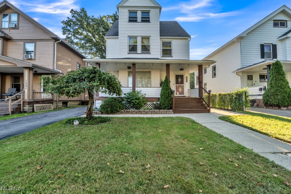 Welcome home to 1585 Cohassett Ave in Lakewood! This charming 4-bedroom, 1.5-bathroom home blends classic character with modern updates and is ready for its next owner. From the moment you arrive, you’ll appreciate the curb appeal and inviting front porch—perfect for morning coffee or relaxing evenings. Inside, the spacious living room offers a comfortable gathering space, while the updated kitchen is a chef’s delight with abundant cabinet and counter space, newer appliances, and a versatile island ideal for dining, meal prep, and storage. The large dining room sets the stage for everyday meals as well as entertaining family and friends, from casual get-togethers to holiday celebrations. Upstairs, the second floor features a generous primary bedroom with ample closet space, two additional bedrooms, and a beautifully updated full bath. The finished third floor offers flexibility as a fourth bedroom—ideal for a teen retreat, oversized primary suite, or private guest space. The lower level provides excellent storage, with two rebuilt foundation walls making this a solid Lakewood basement that can also be finished for additional living space. Step outside and enjoy the thoughtfully designed backyard oasis. Off the kitchen, a 21x14 deck overlooks the yard, complemented by two paver patio areas perfect for summer barbecues, evening bonfires, and family fun. Professionally landscaped and fully fenced the outdoor space is truly ready to enjoy. With numerous updates completed in the past few years, this home is move-in ready and ideally located near shopping, dining, and highway access. Don’t miss your chance to own this wonderful Lakewood home—schedule your showing today!