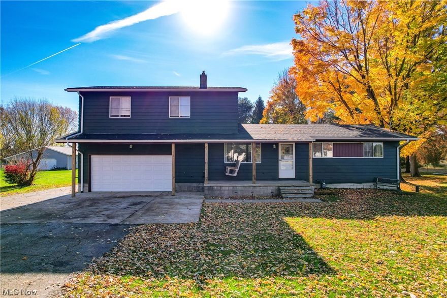 Don't miss out on this very unique 3 bedroom home sitting on nearly 2 acres with a detached 1-car garage, shed and a detached 6 car
pole barn already equipped with a lift, furnace and water hook-up!!! 2 bedrooms and 2 full baths on the first floor along with first floor
laundry hook-ups and a full apartment upstairs equipped with another kitchen, full bath and a 24 x 13 Living room. 2 entrances to the
upstairs unit so you can rent it out, use it as an oversized mancave or just keep it in the family!!! You have a full basement with a wet
bar and enough room to entertain all of your friends and family!! Outside the back door is a very nice 20 x 18 deck that is fenced in to
protect the animals and kiddos!! The 6-car pole barn is where it's at!!! Plenty of space to store your boat, RV, classic cars, etc.... And it
can be enjoyed year round with it's own heat source!!! All appliances and TV's stay so all you have to do is move in!!!