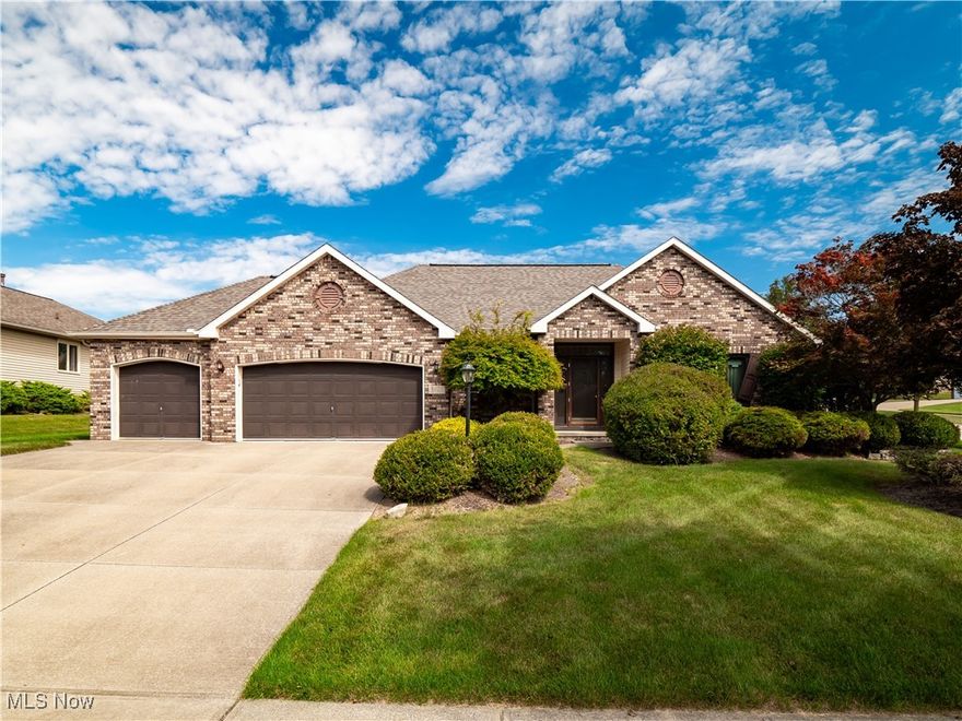 Welcome to this sprawling ranch located on the border of Seven Hills and Independence!  This rare property offers an open floor plan, soaring vaulted ceilings, and a hard-to-find three-car garage—all on a fantastic lot with plenty of outdoor living space. As you enter through the front doors, the foyer opens into a bright and spacious living room highlighted by neutral décor and a beautiful bay window (replaced in 2019) that fills the space with natural light. The living room flows seamlessly into the expansive dining room, large enough to host gatherings, and into the well-appointed kitchen featuring stainless steel appliances, abundant cabinetry, extensive countertop space, pantry, and a casual eat-in area perfect for daily living.  Step down into the inviting family room where a custom fireplace, cathedral ceilings, and sliding glass doors create a warm and welcoming retreat. The doors open directly to the deck—ideal for entertaining or relaxing outdoors. The private owner’s suite is a true escape with vaulted ceilings, ceiling fan, spacious walk-in closet, and a luxurious five-piece bath featuring double sinks, a soaking tub, and a separate shower. Two additional generous bedrooms with large closets and a full hall bath complete the main level.  The finished basement is massive and designed for flexibility—whether you envision a recreation room, media space, home gym, or game area, there’s room for it all. This level also includes a full bath, oversized walk-in closet, and plenty of storage. Major updates add to the peace of mind, including a roof replaced within the past 10 years. This home truly has it all—space, style, updates, and an unbeatable location. Don’t miss the opportunity to make it yours. Schedule your private showing today!