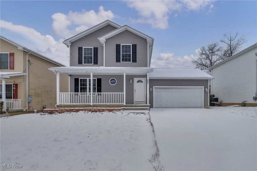 Be the proud owner of this newer, energy-efficient colonial built in 2016, located in Cuyahoga Falls. This well-maintained home offers three bedrooms and two full baths on the second floor, along with a spacious half bath on the main level. Designed with both everyday living and entertaining in mind, the open floor plan features a bright eat-in kitchen with attractive cabinetry, laminate flooring, a pantry, and sliding doors that lead to the deck. Situated in a highly desirable location near the water park, shopping, and with easy highway access, this modern home offers both comfort and convenience. Schedule your private showing today!