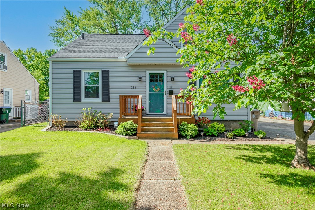 Welcome home to 118 Monroe Avenue! Don't miss this beautiful three bedroom, one bathroom cape cod boasting countless updates throughout! Enter into a spacious living room offering newer vinyl flooring and loads of natural light. Continue into an updated eat-in kitchen with access to the backyard and basement. The kitchen features a dining area, newer stainless steel appliances, and new countertops, sink, and subway tile backsplash. The main level also includes two great sized bedrooms and a renovated full bathroom (2020). Venture upstairs to find the third bedroom along with an extra living space, great for an office or playroom. The lower level offers a laundry area and plenty of storage space. Enjoy your evenings in your fenced-in backyard with a cozy firepit area, perfect for entertaining! Notable updates include: windows and sump pump 2023, new roof and A/C 2022, new gutters 2021, dryer and water softener 2020. Conveniently located near Cuyahoga Falls shopping, restaurants, and more! Schedule your private viewing today!