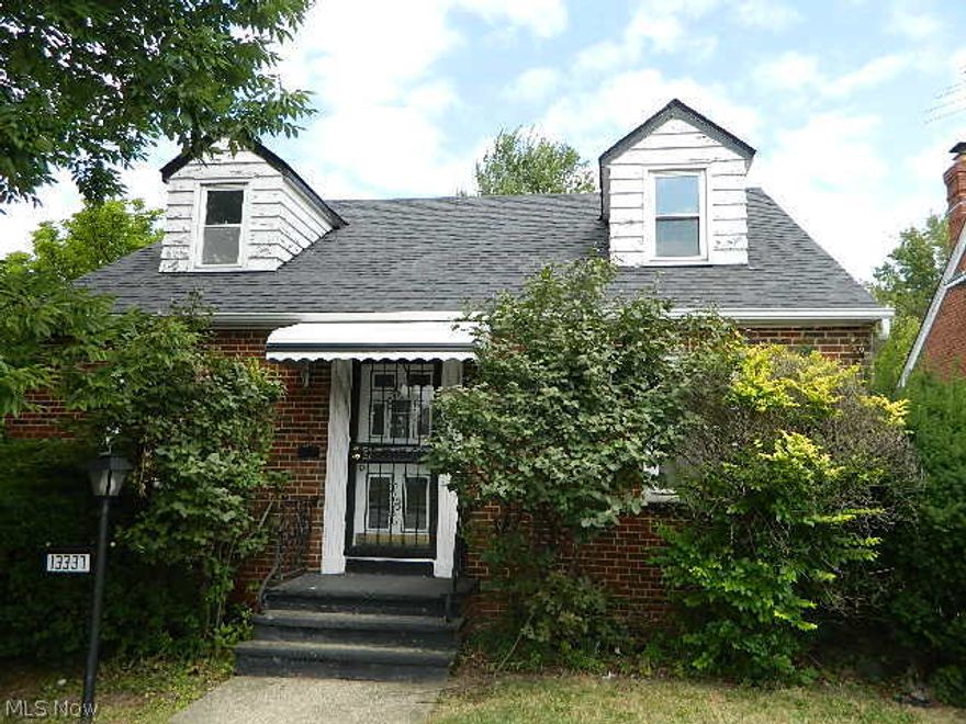 HUD CASE #412-398630.  Great opportunity!  Solid brick three bedroom cape cod. Eat-in kitchen with ceramic floor plus formal dining area. Hardwood floors. Rear enclosed porch off first floor bedroom. Second floor bedroom has extra room in dormer. Knotty pine recreation room in basement with glass block windows. Needs your personal touch.  All information approximate. Sold AS IS.