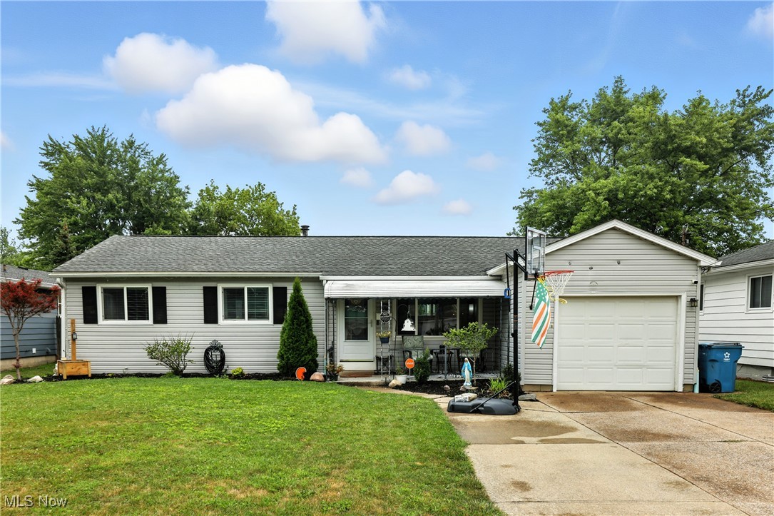 Come visit this great Lorain ranch! This highly desirable home has 3 bedrooms, an eat in kitchen and a relaxing living room with beautiful hardwood floors. It even includes a bonus room that you could use for any number of things such as an office or hobby room! The home has a large basement with room for a workout area, play room, or space for watching your favorite game. This home is completed by a large fenced yard, with a stamped concrete patio and fire pit area to enjoy the evening with family, neighbors or friends. This is a great home for anyone, but especially first time buyers or someone looking for the peace and quiet of living on a cul-de-sac. Roof is approxiamately 5 years old. Come see this house today before it's gone!