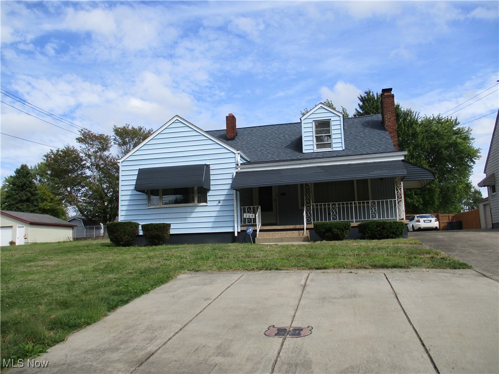 Unique property. Much larger than it look. Vinyl-sided, Cape Cod style on a199x145 lot. Concrete driveway plus additional offset parking in front. Front porch with awning and Nature Stone floor. All window coverings are included. HDW and carpeted floors. Four/five BR's. Three full BA's. Two Kitchens. Zoned single-family home, but zoning will approve to duplex if the owner desires. Huge, remodeled Kitchen on the 1st floor. LR with fireplace, Pantry, Mud Room. Den/Playroom/5th BR on the 1st floor. Storage throughout. Stained, natural wood trim. Second floor can be a great in-law suite or, apartment with separate entry. Attached garage (24x27) with oversized garage doors. Full Basement, Rec Room (20x30) with we t bar and fireplace. Update, 100 amp elect. service, Washer and dryer included. Workshop area, Glass block windows. MOVE IN READY. CALL TODAY.