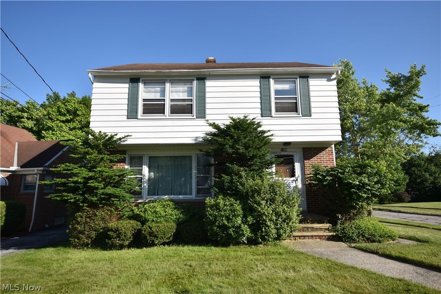 Discover the charm and space of this stunning Colonial-style single-family home at 4104 Bluestone Rd, nestled in the heart of South Euclid. With 1,694 square feet of beautifully designed living space, this home is one of the largest in the area, offering incredible value and comfort.

Step inside to find three spacious bedrooms, each providing ample closet space and an abundance of natural light through numerous windows. The hardwood floors throughout the family room, dining room, and bedrooms add a touch of elegance and warmth. The home features a full bathroom and a convenient half bathroom.

The eat-in kitchen is perfect for family meals and entertaining, flowing seamlessly into the large dining room. Adjacent to the dining room, enjoy a sun-drenched first-floor sunroom, ideal for morning coffee or evening relaxation. The partially finished lower level offers additional living space, perfect for a recreation room or home office.

Outside, the property boasts a generous two-car garage and beautiful open spaces, perfect for outdoor activities or gardening. Located in a nice residential neighborhood, this home is within close proximity to a park, providing a peaceful retreat and a great spot for leisurely strolls.

Priced to sell and well below market value for its size and location, this home represents an incredible opportunity. Whether you're a growing family or looking for a spacious home in a vibrant community, 4104 Bluestone Rd is a must-see.   The property has been de-winterized and the plumbing is working.