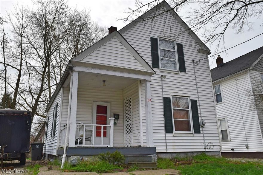 3BR 2BA charming Colonial that’s a great opportunity for investor or owner/occupant with 1st floor living! Main floor features a spacious kitchen with pass-through/breakfast bar that’s open to front living room, foyer/dining area, bedroom with walk-in closet, full bath, and convenient laundry room w/rear door. 2nd floor hosts 2 bedrooms (or one BR plus an office) and a large updated full bath. Home also features a full basement with plenty of storage space, updated plumbing and electric, covered front porch, new roof ’19, vinyl siding, plus the washer and dryer stay! Conveniently located around the corner from Highland Sq, downtown Akron, and I-76/77/Rt. 8.