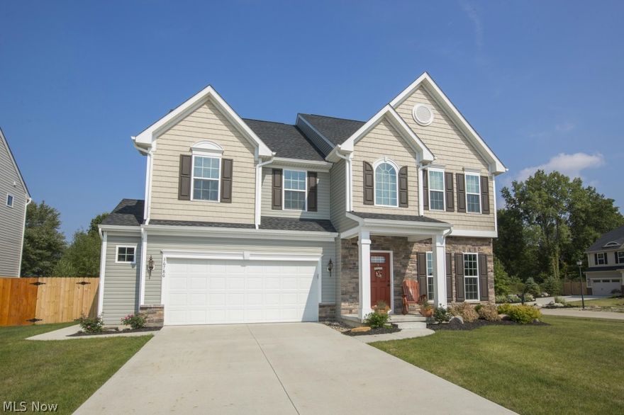 Prepare to be Moved!...into this stylish, delightful and spacious Colonial in Meadow Lakes! This home offers great curb appeal w/its beautiful shaker style siding, stone accents & professionally landscaped yard.  The adorable front porch is your entryway into 9' ceilings & open floor plan. Large formal living/dining rooms are perfect for family gatherings. The truly gourmet kitchen has an over-sized center island w/breakfast bar, beautiful cherry cabinetry, and recessed lighting.  An additional bar-height counter “shares” the vaulted morning room, with its wall of windows & slider doors leading to the patio. The adjacent family room features a floor-to-ceiling stone mantle, gas fireplace & windows offering great views of the yard. The 2nd flr boasts a sunny loft. The huge Master has a sitting area & en-suite bath.  Three generously-sized bedrooms, full bath & convenient laundry room complete the 2nd flr! The full unfinished basement offers many possibilities for entertaining & storage.