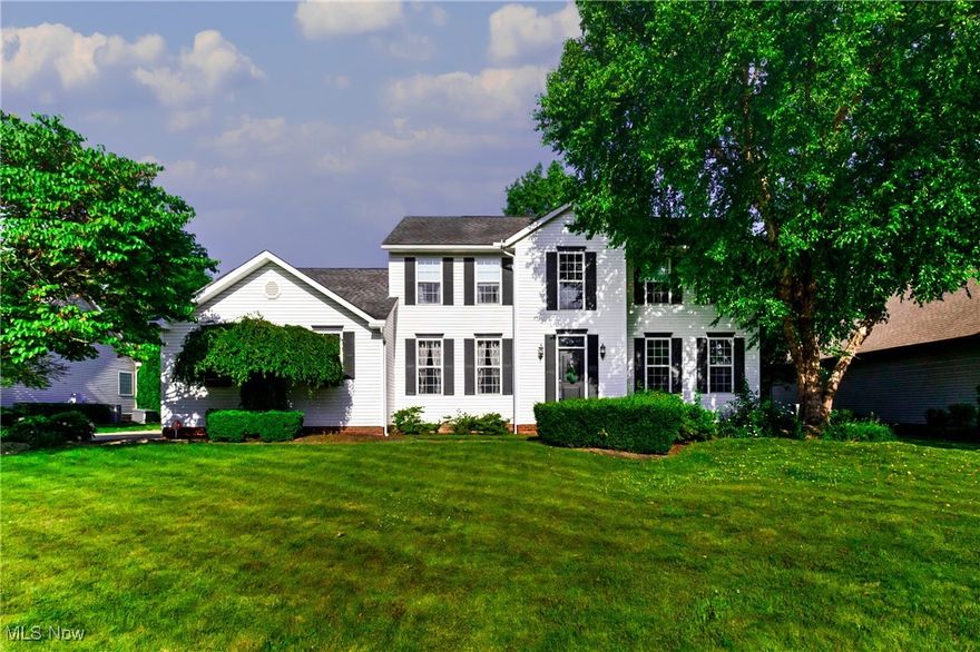 Welcome to this spacious 4-bedroom, 2 ½ bath two-story family home located in a desirable Country Club SE neighborhood. From the moment you enter the grand two-story foyer with a gorgeous wood staircase, you'll be impressed by the attention to detail and thoughtful layout. The heart of the home is the extra-large eat-in kitchen featuring a generous center island, all appliances and plenty of room for gatherings. The open floor plan affords a view of the adjacent spacious family room with cozy gas fireplace. Host dinners in the elegant formal dining room and enjoy the convenience of a back foyer area offering a bright laundry room (washer, dryer, built-in cabinets & sink included), a large walk-in pantry with built-in shelving, an additional pantry closet and a roomy half bath. Upstairs, retreat to the primary suite with a gas fireplace, vaulted 11-foot ceiling, dual walk-in closets, and a luxurious master bath with a Jacuzzi tub. Three more generously sized bedrooms and another full bath complete the second floor. Additional features of this beautiful home include 9-foot ceilings on the first floor, solid 6-panel doors throughout, recessed lighting, all window coverings and a 12-course basement that is plumbed for an additional bath and ready for your finishing touches. The oversized 2-car garage has an abundance of storage for your growing family. Relax outside on the brick front porch or rear brick patio. Immediate possession is offered on this stately two story. Schedule your private showing today.