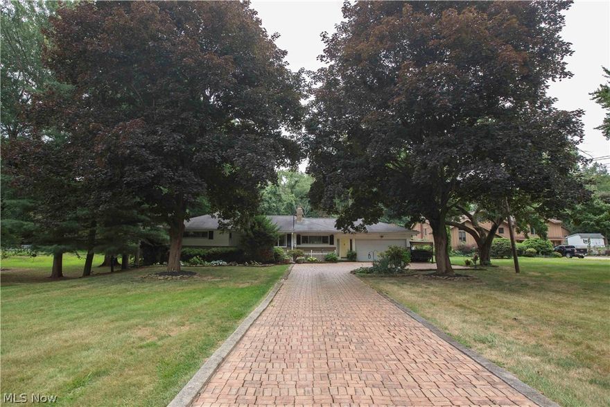 Charming brick ranch on large residential setting with all the extras; 20'x40' in-ground pool, patio, pond, sunburst walkway and grapevine arch.  Back yard features Night time lighting all around the pool, and grounds.  One owner.  Great location close to excellent shopping and recreational activities.  Home sits on a serene, spacious setting.   Access your new home via a beautiful brick driveway with extra parking for your guests. Home features Two fireplaces, hardwood floors, abundance of storage, basement with 2 rooms finished, extra storage space above the garage, and also triple pane windows.  Owner will include/negotiate workout equipment in basement.  Electric fireplace excluded from sale.  4 smoke detectors in the home. Schedule your private tour now!