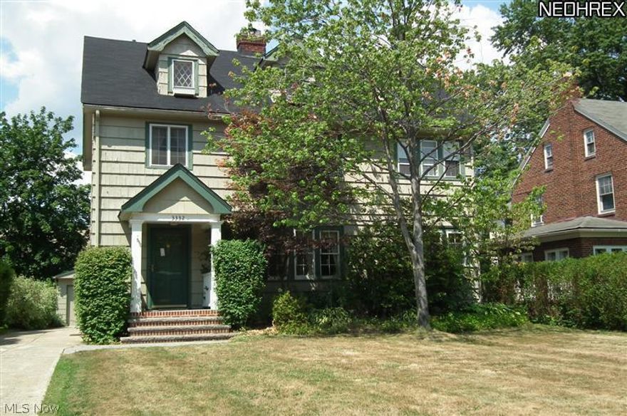 Light and bright Fernway colonial with newer windows and newer kitchen. Updated baths. Sliding French doors to 14x20 deck. Spacious, private backyard. Extra room on first floor. Spacious master with dressing room. Fourth bedroom on 3rd floor! Newer furnace, air conditioning units. Walk to schools, library and shopping! Great commute to University Circle, hospitals and downtown!