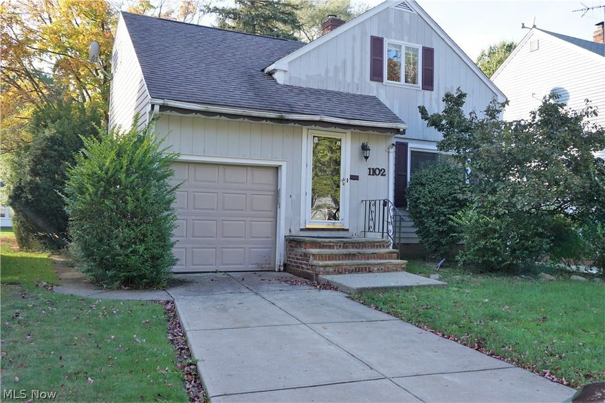 Welcome home to 1102 Winston Road. Large living room featuring hardwood floors and a gas fireplace. Kitchen includes kitchen appliances. There is a first floor bedroom and bathroom for your convenience. The home has 3 bedrooms with the possibility of a 4th bedroom in the large 15 x 10 room on the second floor. There are hardwood floors in the living room and the bedrooms. The garage is attached and has access to the home for ease to stay out of the elements. The home also features a full divided basement. A little decorating and tlc and make this your home. Add to that the convenience to everywhere including shopping, world class medical facilities, churches, entertainment, parks and so much more! Privacy and convenience!