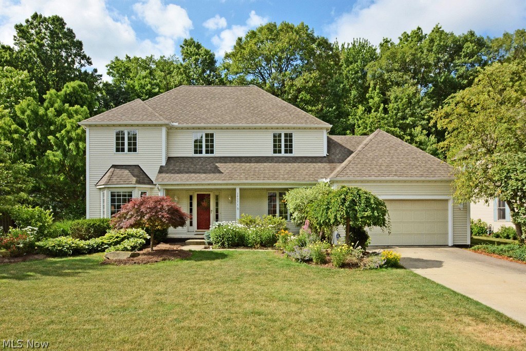 RARE OPPORTUNITY! Gorgeous colonial nestled on a very private cul-de-sac surrounded by Bradley Woods Reservation. Come home to the tranquility of nature in your own backyard. Light and bright open floor plan, hardwood floor, stunning fireplace, soaring ceiling, skylights and view of lush landscaping draws you into the Great Room. Relax in the Sun Room with skylights and abundant windows. Enjoy a charming deck and stunning patio while listening to the soothing sound of the garden pond waterfall. Upstairs are roomy bedrooms and full bath plus a Master Suite with soaking tub and separate shower. Convenient first floor Laundry Room. Huge Finished Basement and freshly painted interior. New roof. New furnace & AC ? 2016. Many more updates. All this with access to the Metroparks biking and hiking trail, just a few steps away! A true gem in a beautiful setting! Purchased a service contract for the pond this season. Drained-cleaned in June and serviced every two weeks.