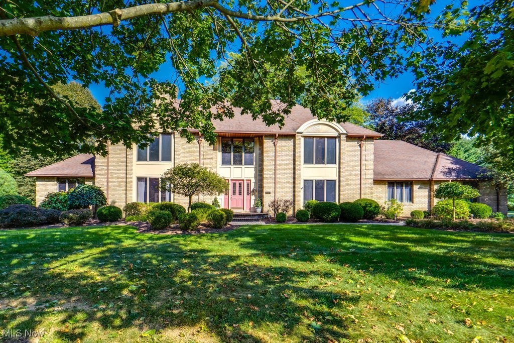 Welcome to this stately brick colonial located in the prestigious Sanctuary subdivision, featuring four bedrooms and six bathrooms. Nestled on a quiet cul-de-sac, this home offers professional, mature landscaping and a sprawling one-acre lawn that instantly makes you feel at home. Inside the home boasts generous living areas with oversized windows that showcase the beautiful views and highlight the hardwood trims. Unique features include a sauna in the lower level bathroom, two fireplaces on the first floor, a conveniently located office with built-ins, a stunning staircase, a kitchen with plentiful cabinets and large viewing windows, and an elevator that serves all three floors. Recent updates include wallpaper removal, 2025 and fresh neutral painting 2025; A new furnace and air conditioner 2022; plus a roof replaced in 2013. This home is truly move-in ready. Add your personal style and modern taste to this special space and you will have a home to be proud of and enjoy for years to come. The location is ideal, with close expressway access to Akron, Cleveland and Medina, and mere minutes from fine dining, shopping, libraries, places of worship, and recreational, exercise, and medical facilities. Akron and Cleveland airports, an easy 30 minutes away. Come visit today.