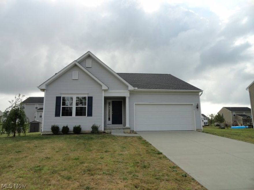 Beautiful 3 bedroom, 2 bath, ranch, with oak kitchen, open floor plan, first floor laundry room, full basement, and 2 car attached garage. Move in condition.