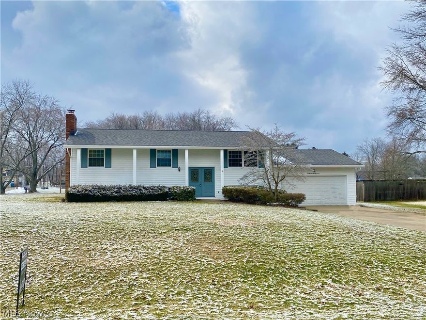 Check out this great split level, three bedroom home in New Franklin, Norton School District. Located in a desirable neighborhood, this home sits on a 1/2 acre corner lot and features lots of updates including windows in 2017, new roof in 2015, a/c in 2016, newer siding, gutters and downspouts. In addition to the main floor living room, you will find a large family room with a brick wood burning fireplace as well as a recreation room in the lower level. Tons of potential in this home. The back deck off of the dining area overlooks a large back yard. This is a home you can put your own touches on.