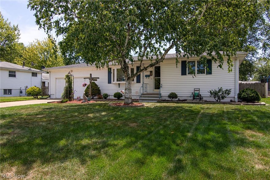 Perfectly maintained Ranch style home is ready and best of all available!  Three bedrooms with hardwood flooring under carpets, efficient floor plan, updated eat-in-kitchen with all the modern day conveniences, tiled back splash, corian counter tops, sliding door to enclosed patio offers beautiful views of manicured fenced backyard, over sized shed with concrete base for extra storage, updated roof, updated double pane windows, partial finished basement, two car attached garage and so much more!  The works been done just waiting for a NEW owner...is it YOU