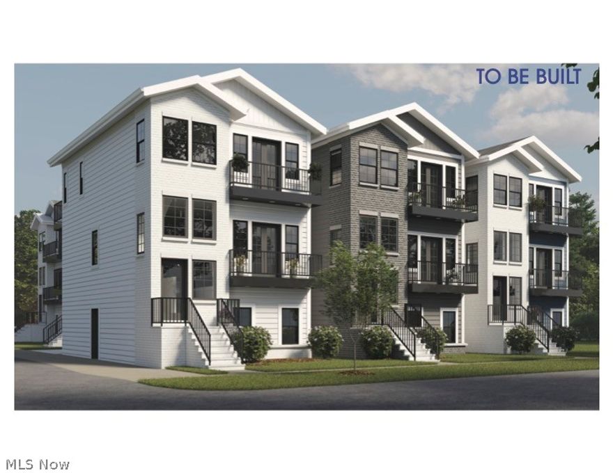 TO BE BUILT! Welcome to W47th Taylor Court Homes. Modern Three Story Home nestled in the heart of Ohio City! Mindful architecture throughout designed to blend within this gorgeous existing tree lined community. This fee simple corner lot home features 2 car attached garage off rear entryway w/direct access inside. The lower level features; mud room, full bath and flex space for a guest bedroom; home office; gym w/walk-in closet & full sized windows. The main level featuring open floor plan concept. Spacious living room w/Juliet balcony that naturally flows into a eat-in kitchen w/ample room for a full size dining room table or gather around barstool seating at kitchen island for meals on the go! L-shaped high end kitchen w/Energy Star stainless steel appliances & custom built all wood cabinetry, low-profile modern hardware and undermount mood lighting; ceramic subway tile backsplash & quartz countertops w/separate pantry & half bath. Sliding glass door off kitchen for access to private back deck perfect for indoor/outdoor entertaining. Featuring Moen polished chrome fixtures; luxury vinyl plank flooring throughout w/high ceilings and recessed lighting. Upper level sanctuary featuring 2nd bedroom w/french balcony and walk-in closet; off the main hallway direct access to full bath with shower/tub combo and designated laundry w/stackable w/d. Towards rear of home escape to your primary suite w/his & hers walk-in closets; vaulted 12ft ceilings; private balcony a perfect place to sip morning coffee in peace before enjoying luxury spa bath w/dual vanities; LED mirrors; fully tiled seamless glass walk-in shower & ample storage w/built-in linen closet. Contact our design team to discuss custom upgrades available for an additional cost. Reserve your spot today!