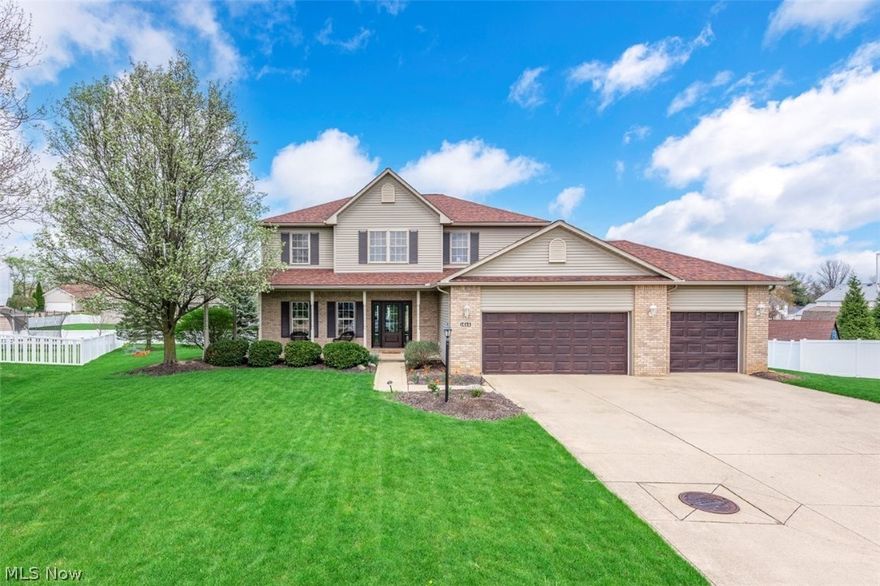 Welcome home to this move-in ready Brunswick gem—featuring an updated kitchen, cozy fireplace, expansive finished basement, and a rare 3-car garage—tucked away on a quiet cul-de-sac in a wonderful, well-established community. Enjoy the perfect blend of privacy and connection, with nearby walking and biking trails, plus convenient access to neighborhood amenities just moments away. With bright, open living spaces and room to spread out… this home truly checks every box—and then some.

The main level offers an open foyer, formal living and dining rooms, and an updated kitchen complete with an island breakfast bar and eat-in area with patio doors leading to the backyard. The adjacent family room centers around a cozy fireplace, while a convenient half bath and first-floor laundry add everyday ease.

Upstairs, the vaulted primary suite provides a relaxing retreat with a spacious en-suite bath, accompanied by three additional generously sized bedrooms and a second full bath.

The finished lower level adds exceptional flexibility, highlighted by an expansive 22x26 rec room—perfect for entertaining, a media space, home gym, or playroom—plus additional unfinished space for storage.

Outside, enjoy the charm of a wraparound front porch and a private backyard with a concrete patio, ideal for relaxing or hosting gatherings. The oversized 3-car garage features extra-deep bays, offering plenty of room for storage, hobbies, or workspace.

Major updates include a new furnace (2025), roof replacement (2020), A/C under 10 years old, and a water heater (2011).