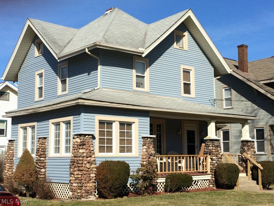 A touch of country in the city!  This well-maintained home provides many recent updates and functional living spaces.  A spacious front-porch greets you as you enter the home.  The foyer/entry area provides hardwood floors accented by beautiful natural wood trim and an attractive natural wood banister.  The foyer opens into a spacious & comfortable living room with recently updated carpet.  The dining room shines with natural light through its wall of large windows accented by charming hardwood flooring.  The clean & functional kitchen provides adequate meal preparation space and cabinetry for storage.  The upstairs living space is complete with three bedrooms with recently updated carpet.  The spacious bathroom contains ceramic tiled floors and a relaxing full bath/shower. A third floor dormer storage area provides functional storage space.  The basement is complete with updated mechanical systems: newer electrical panel, newer high-efficiency furnace, and newer water heater.  The was