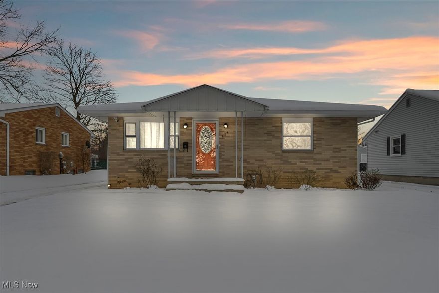 This home is a charming brick ranch-style house featuring three bedrooms on the main floor, offering comfortable and convenient living. The main level includes a full bathroom, while an additional bathroom is located in the basement. The basement is spacious and partially finished, providing extra room for customization or additional living space. The eat-in kitchen is perfect for casual dining, while the expansive backyard offers ample outdoor space for relaxation, recreation, or gardening. The combination of functionality and room for personal touch makes this house a great choice for those seeking both comfort and potential.