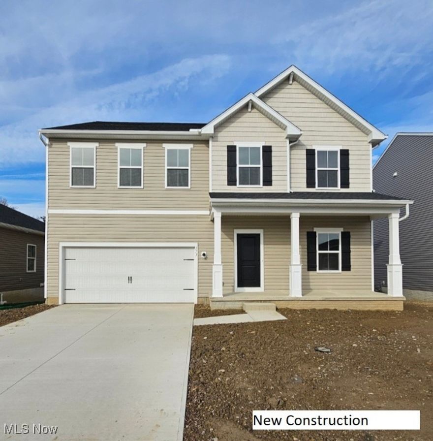 Welcome home to Harvest Meadows in Elyria! The Water Lily is under construction now with estimated completion date of January 2025. The exterior is elevation BGF which has a gorgeous front porch, carriage-style garage doors, corbeled peaks, and shake accent siding. This home offers 5 beds, 3 full baths, a covered deck, and an open floor plan. Kitchen comes with all stainless-steel appliances, stunning quartz countertops and island with seating for casual dining, beautiful white 42” cabinetry with brushed nickel hardware, and a spacious pantry. This home offers our Loft designer curated look and has beautiful Luxury Vinyl Plank flooring in bathrooms and common areas. The owner’s suite has two large, walk-in closets and a private spa bath with 2 sinks, and tiled walk-in shower. Enjoy the convenience of a second-floor laundry room! The home comes with lots of natural light as well as recessed lighting throughout. Harvest Meadows offers affordable new construction single-family homes near Midview schools, with easy access to Lorain, Avon, and Route 20, which on the eastern side continues to Route 10/I-480. You don’t need to look any further for your dream home! Warranty included. We offer financing and special incentives. Call today before this beautiful home is sold!