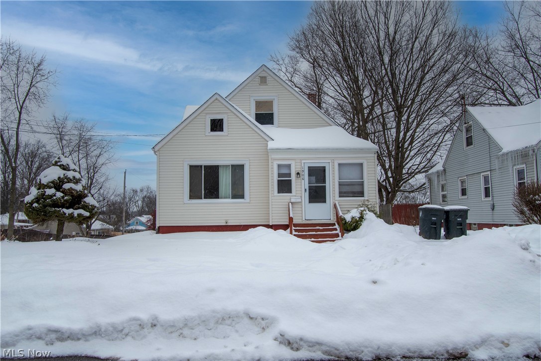 Charming Goodyear Heights Bungalow home sits on a corner lot, convenient to I-76, shopping, downtown, and Market St. This lovely and cozy 1.5 story home is clean and fresh with recent updates. Make your way from the enclosed front porch to the living room with new carpet, nice sized windows with plenty of natural light, and recently painted. Continue to the spacious eat-in kitchen with laminate floors, tile backsplash, dining area, and access door to the deck and backyard (with shed). There is a full bath and two bedrooms on the main floor too. The third bedroom is upstairs; it features a walk-in closet (4x11), a seating area, and a new carpet; perfect as a master bedroom, children's room & play area, or whatever your heart desire. The basement is clean, with plenty of room for storage. Some updates include new vanity- floor & toilet (2022), Carpet & Laminate flooring (2022), painted interior, Replaced exterior doors and siding, New Furnace & Bath fitters tub (2020), the basement was w