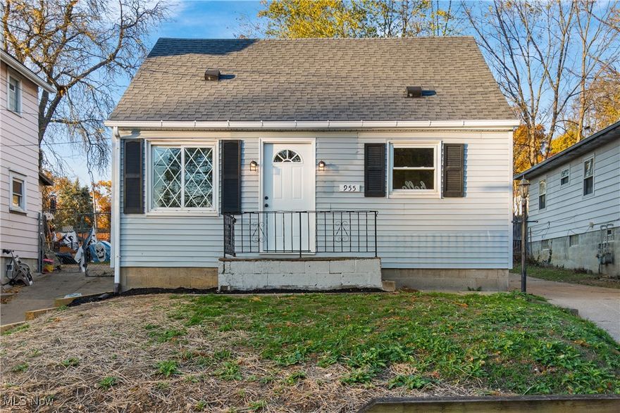 Welcome to this beautifully renovated 2-bedroom, 1-bath home in Akron, offering comfortable and simple first-floor living. From the moment you step inside, you'll appreciate the fresh, modern updates throughout. The main living areas feature gorgeous flooring, while the bedrooms are complete with brand-new gray carpet that adds warmth and style to each space. The kitchen is a standout, showcasing stunning butcher-block countertops, new stainless steel appliances, and a clean, modern aesthetic perfect for both everyday cooking and entertaining. The home’s layout is practical and inviting, making it an excellent fit for first-time buyers, downsizers, or anyone seeking a move-in-ready space. Outside, you’ll find even more to love—a fully fenced-in backyard ideal for pets, play, or outdoor gatherings, along with a 1-stall detached garage for added convenience. The brand-new wood back porch offers a perfect spot to relax and enjoy your private outdoor space. This charming home has been thoughtfully updated from top to bottom and is ready for its next owner to enjoy. Don’t miss your chance to make it yours!