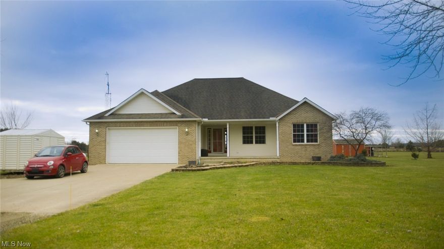 You'll feel right at home in this meticulously maintained country ranch! The moment you step inside you will appreciate the open concept living space that flows effortlessly into the beautiful & stylish kitchen. A master ensuite, 2 additional bedrooms, a bathroom AND coveted laundry room complete the main floor of this spacious, lovely home. The finished FULL basement has several rooms for any additional space you may need for entertaining, sleeping or working. The large backyard offers unobstructed country views where you will enjoy relaxing evenings by the fire pit or in your 30 ft above ground pool. This property also boasts ample storage in the multiple sheds and large detached, insulated garage that includes water, electric, heat, a/c & internet!